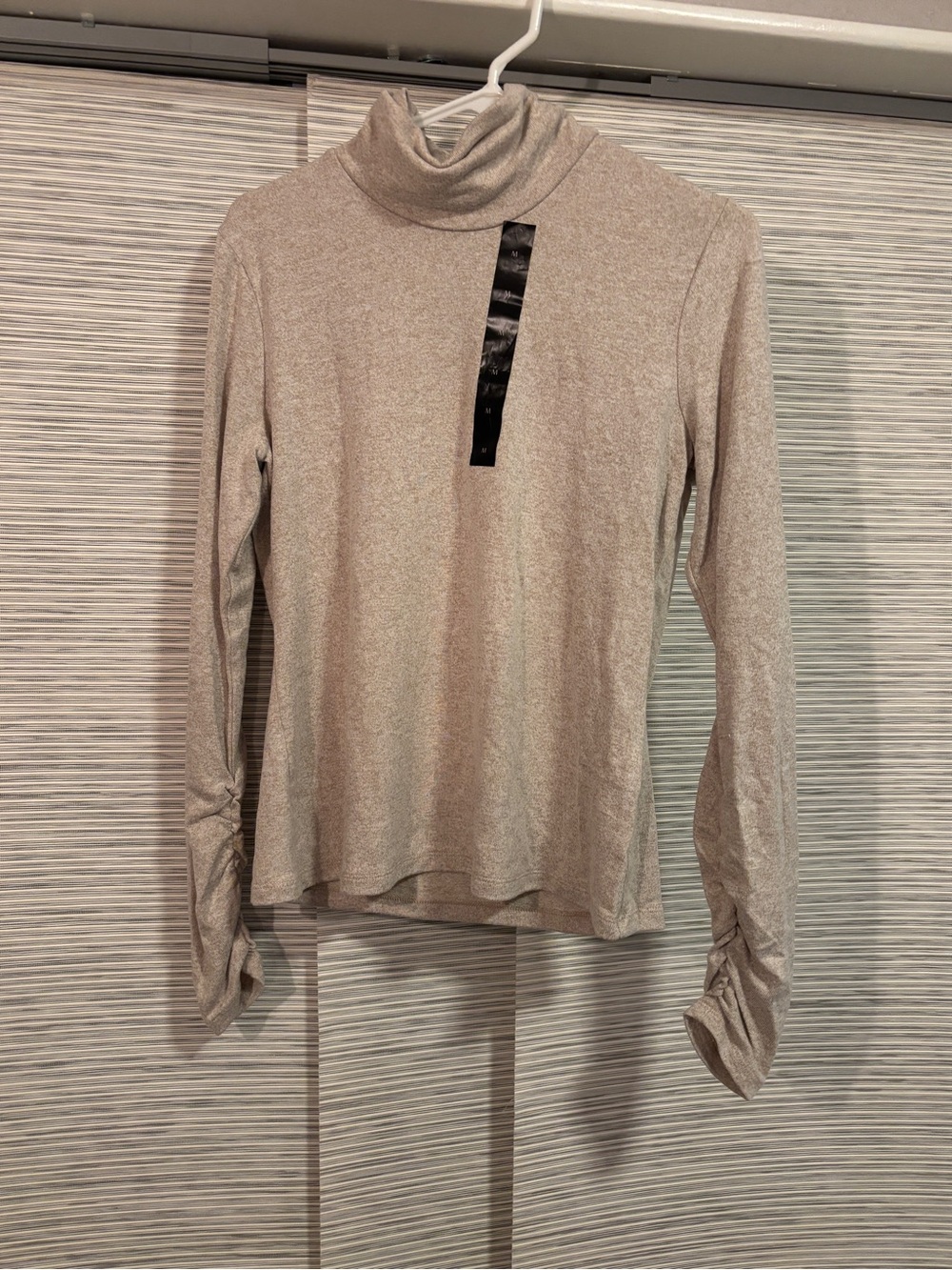 Banana Republic Long Sleeve Turtleneck Top in Light Taupe